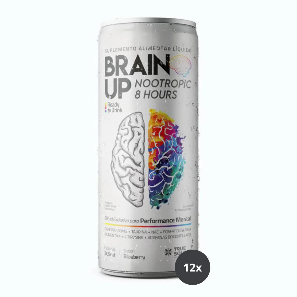 12X TRUE BRAIN UP NOOTRóPICO DRINK BLUEBERRY TRUE SOURCE 269ML