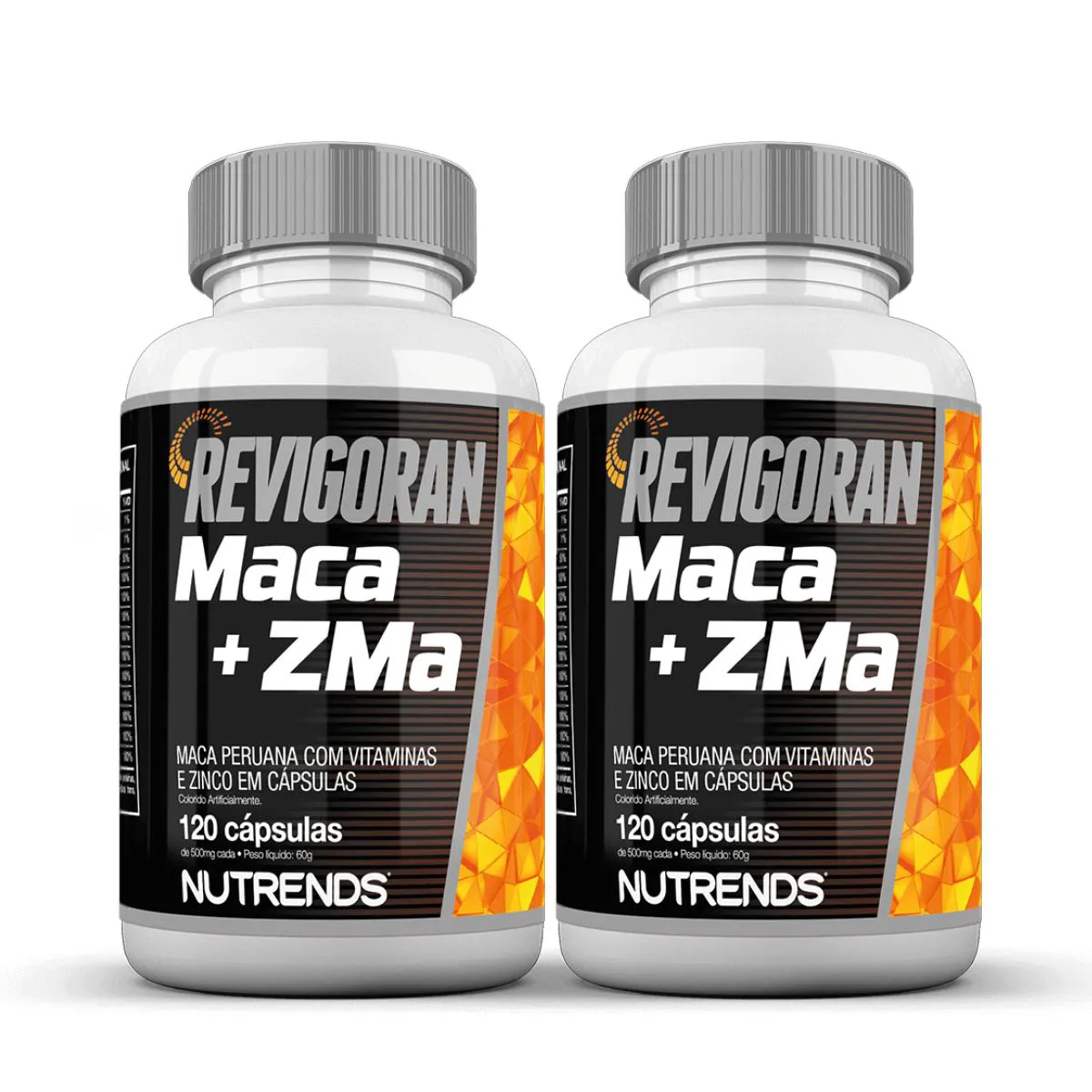 2X REVIGORAN MACA PERUANA + ZMA NUTRENDS 120 CáPSULAS SEM Sabor