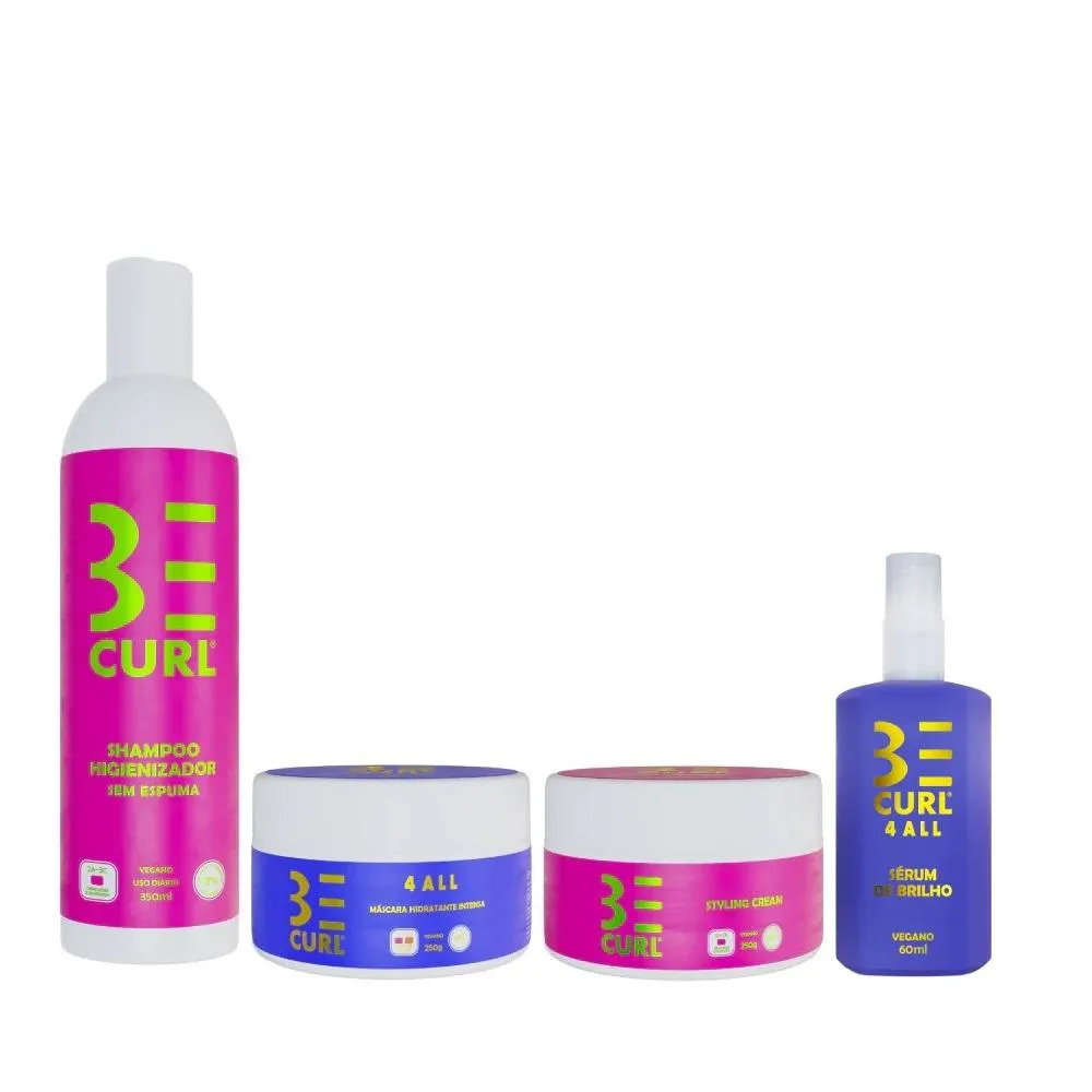 KIT BE CURL DEFINIçãO E BRILHO (4 PRODUTOS)
