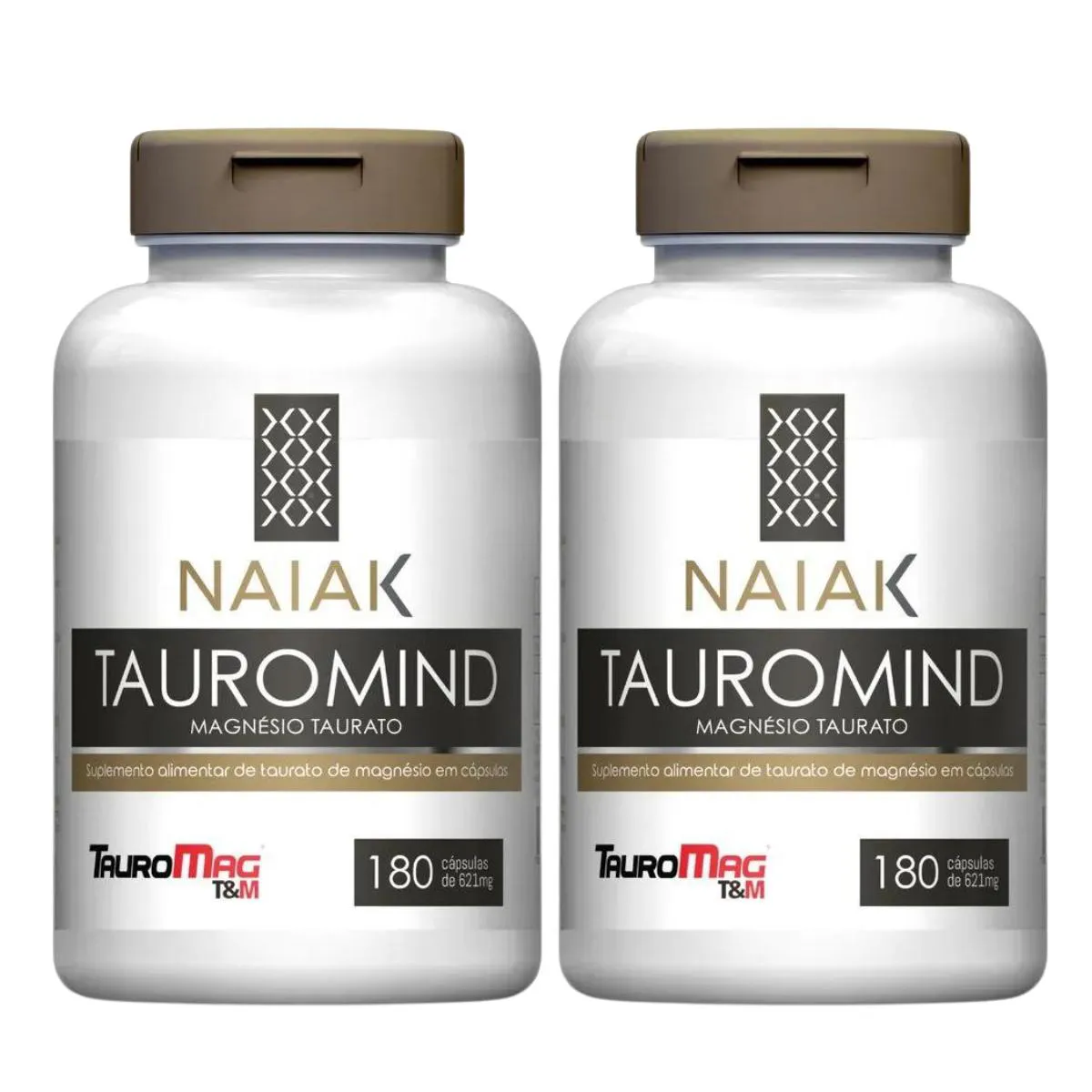 2X TAUROMIND TAURINA + MAGNéSIO NAIAK 180 CáPSULAS SEM Sabor