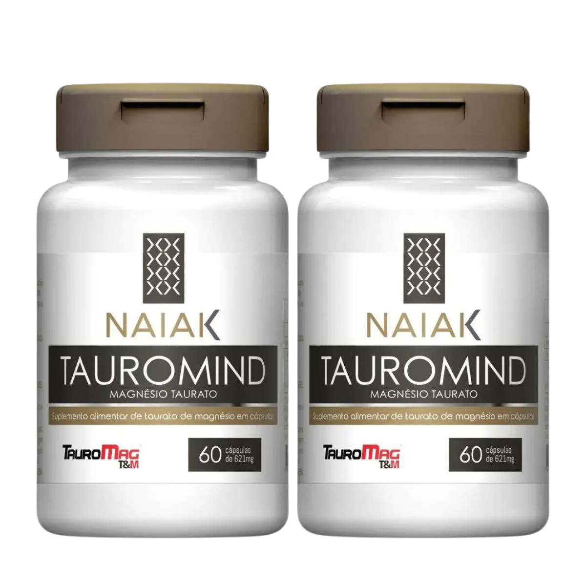 2X TAUROMIND TAURINA + MAGNéSIO NAIAK 60 CáPSULAS SEM Sabor