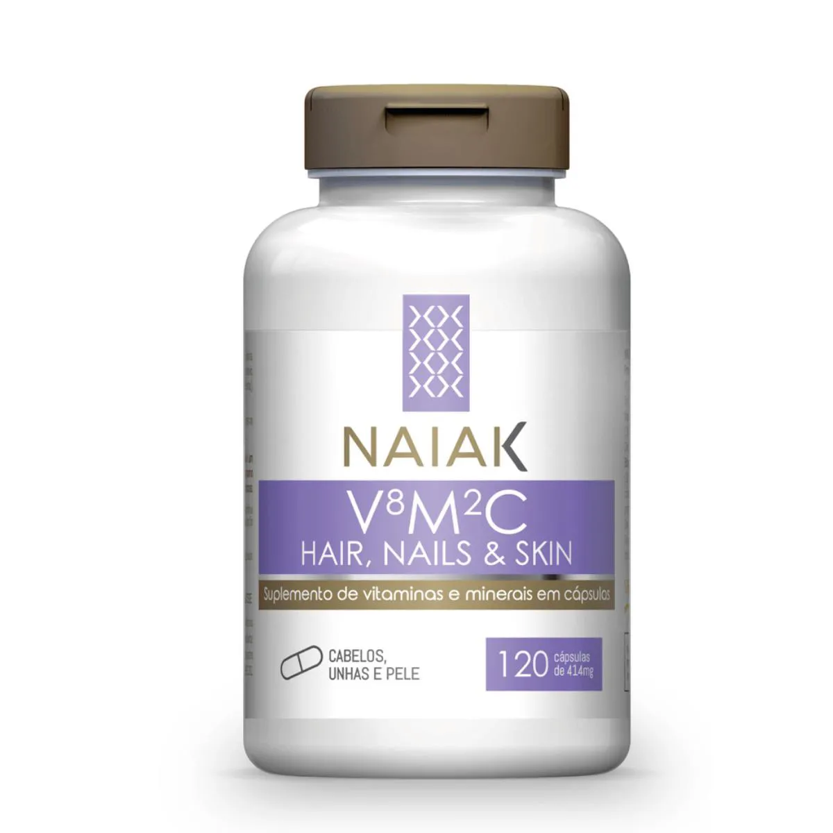 COLáGENO VERISOL VMC HAIR NAILS SKIN NAIAK 120 CáPSULAS SEM Sabor