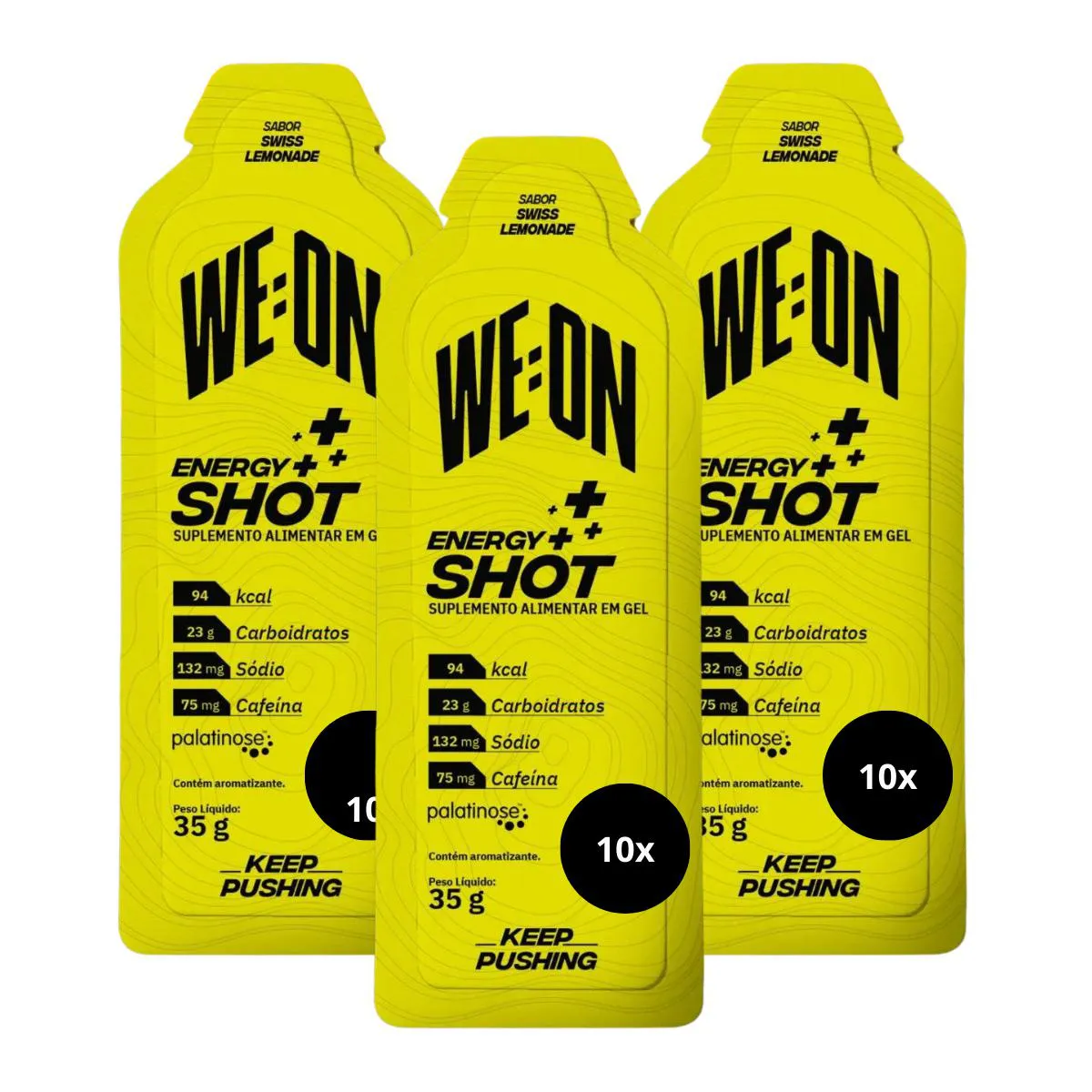 3X WEON ENERGY SHOT GEL LIMONADA CAIXA 10 UNIDADES
