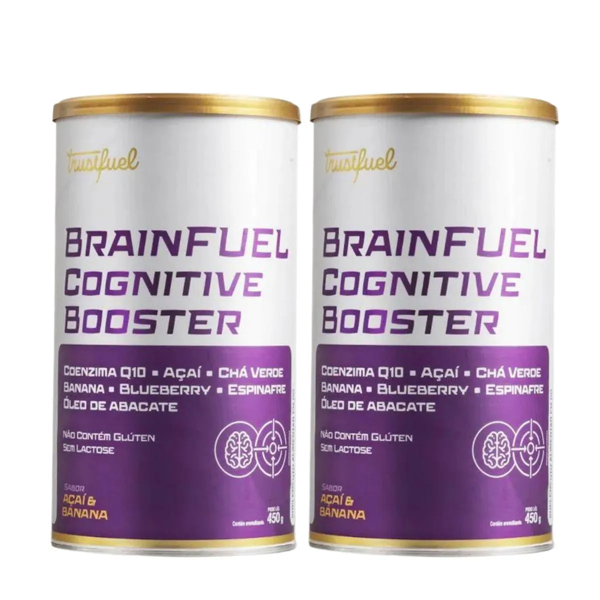 2X BRAINFUEL COENZIMA Q10 TRUST FUEL AçAí E BANANA 450G
