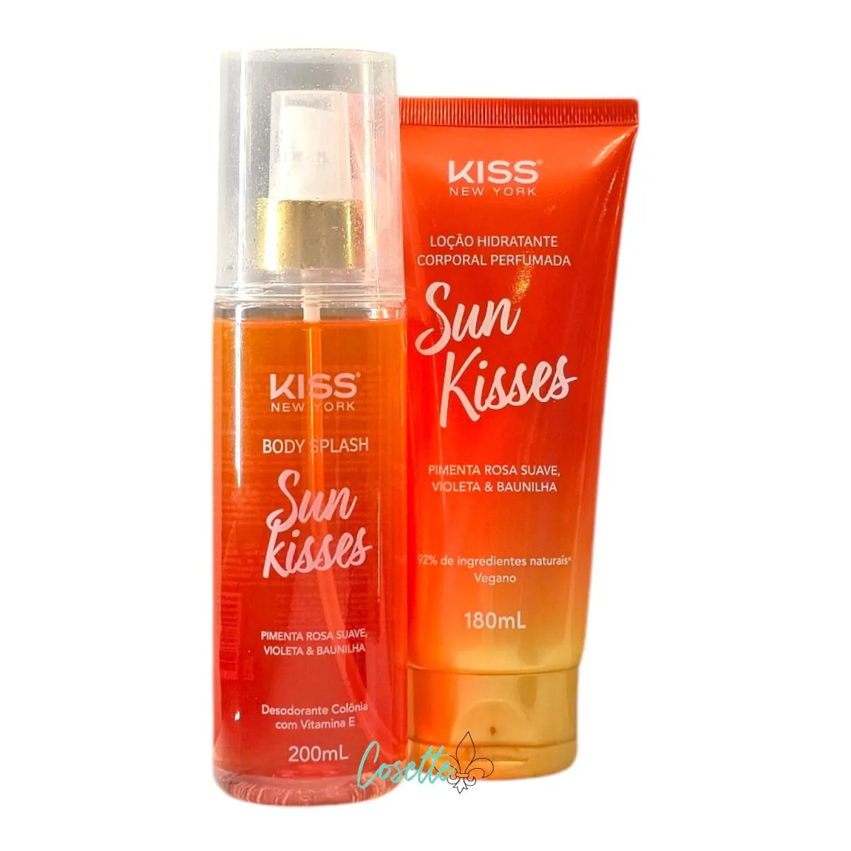 KIT KISS NEW YORK SUN KISSES - HIDRATANTE CORPORAL 180ML + BODY SPLASH 200ML