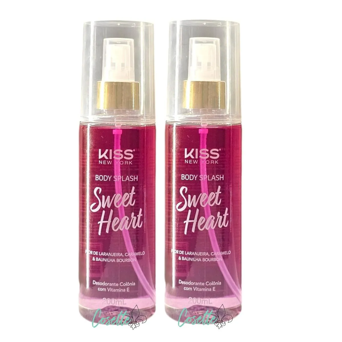 KISS NEW YORK SWEET HEART - BODY SPLASH 200ML - 2 UNIDADES