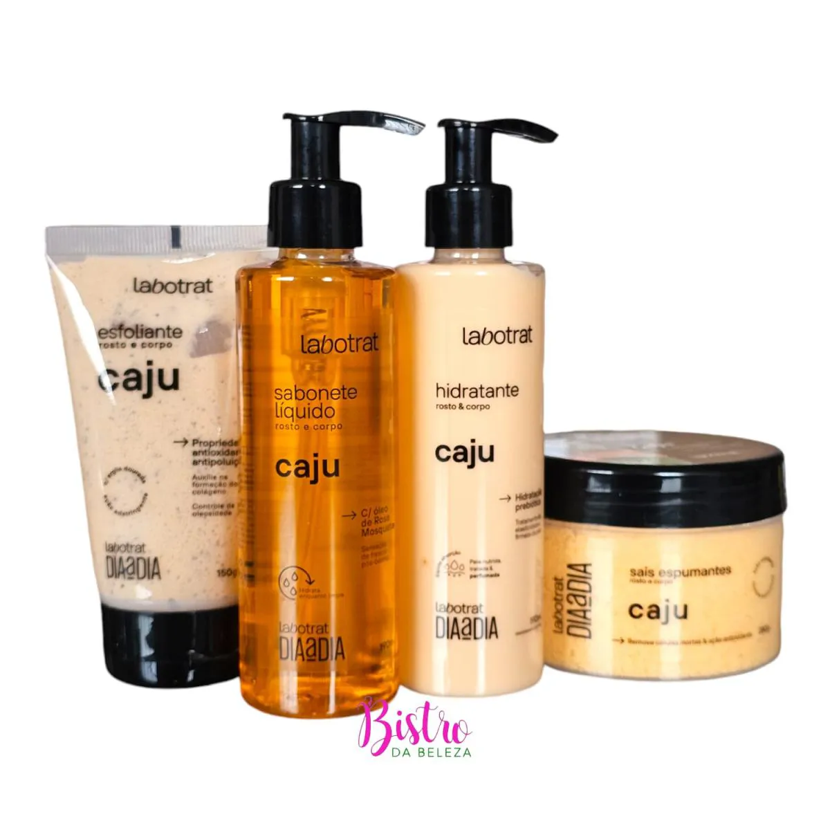 KIT LABOTRAT DIA A DIA CAJU - CORPO E BANHO (4 PRODUTOS)