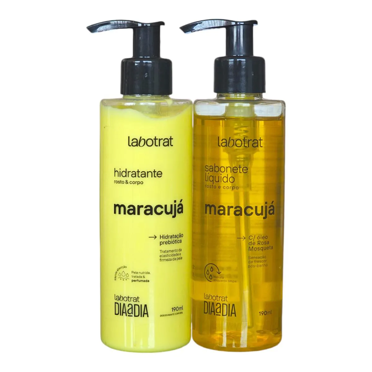 KIT LABOTRAT DIA A DIA MARACUJá HIDRATANTE 190ML E SABONETE LíQUIDO 190ML