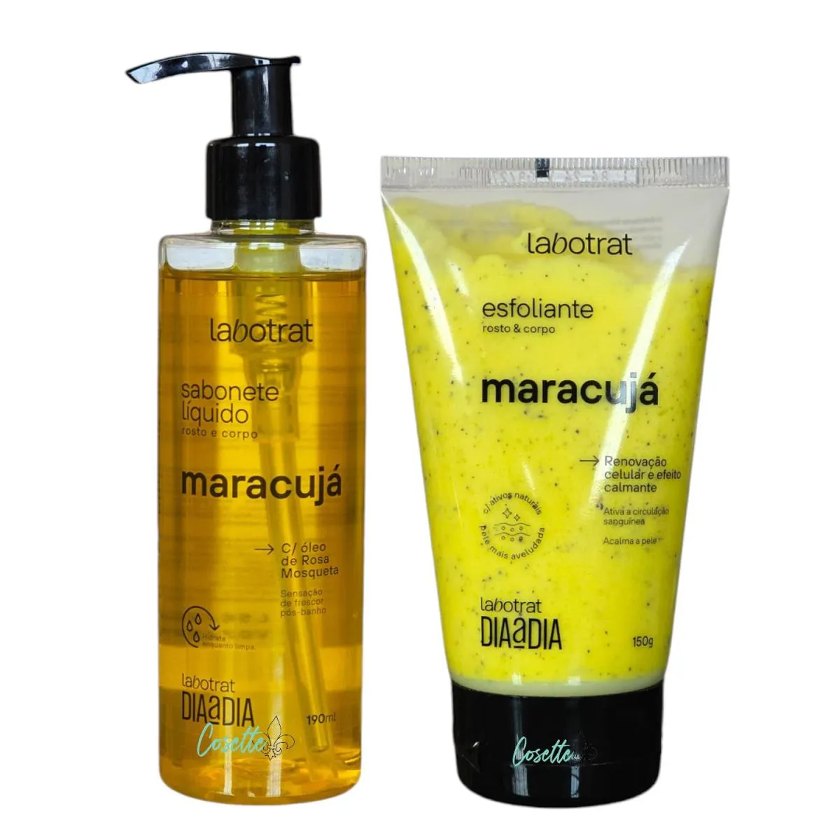 KIT LABOTRAT DIA A DIA MARACUJá - SABONETE LíQUIDO 190ML + ESFOLIANTE 150G