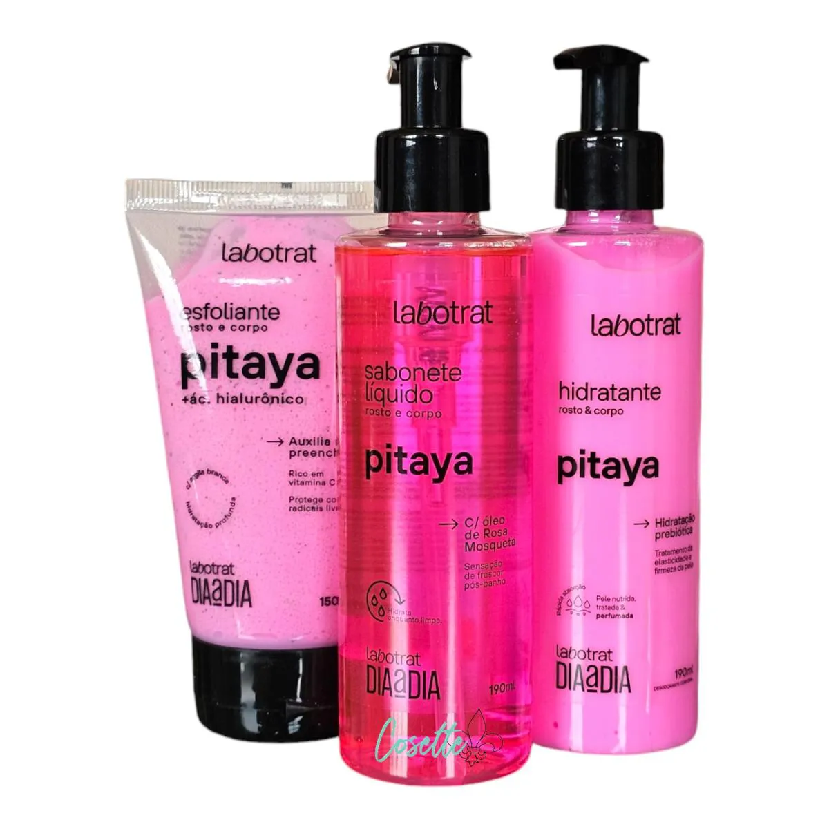 KIT LABOTRAT DIA A DIA PITAYA - HIDRATANTE 190ML + SABONETE LIQUIDO 190ML + ESFOLIANTE 150G