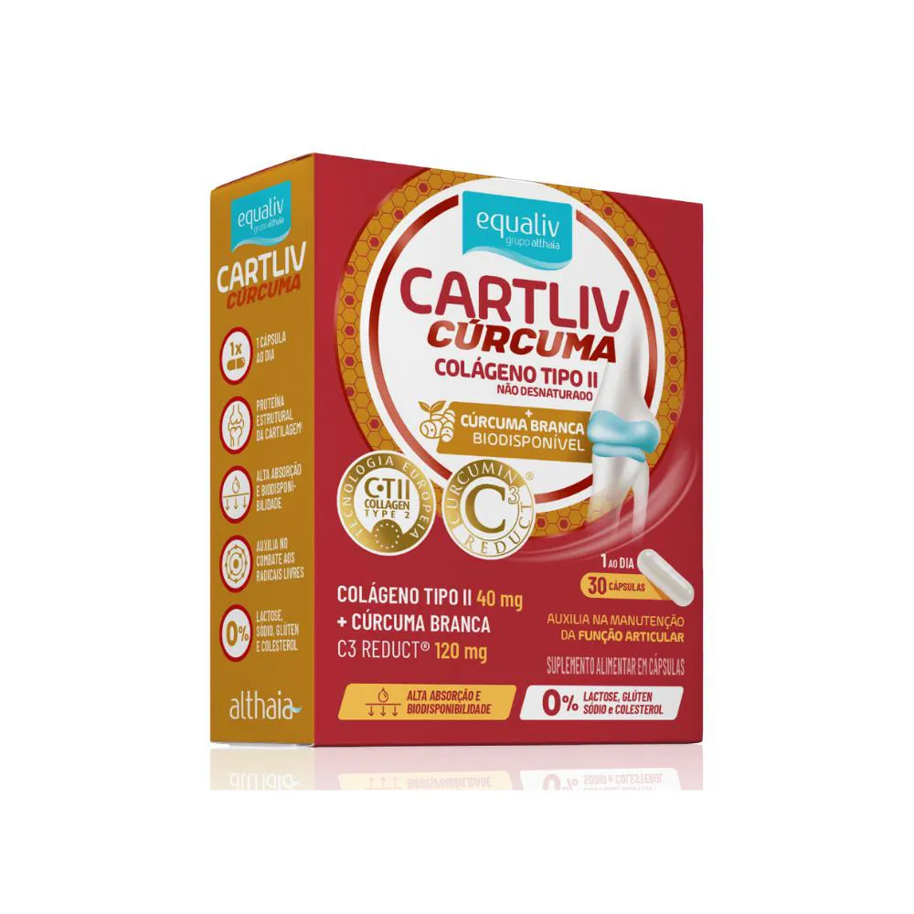 CARTLIV CúRCUMA COLáGENO TIPO II 30 CáPSULAS - EQUALIV