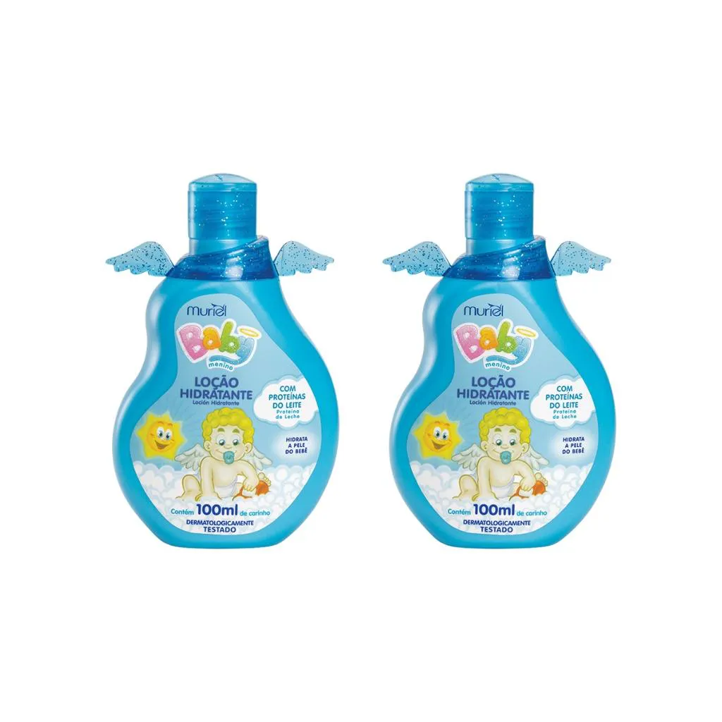 HIDRATANTE CORPORAL MURIEL BABY 100ML AZUL-KIT C/2UN