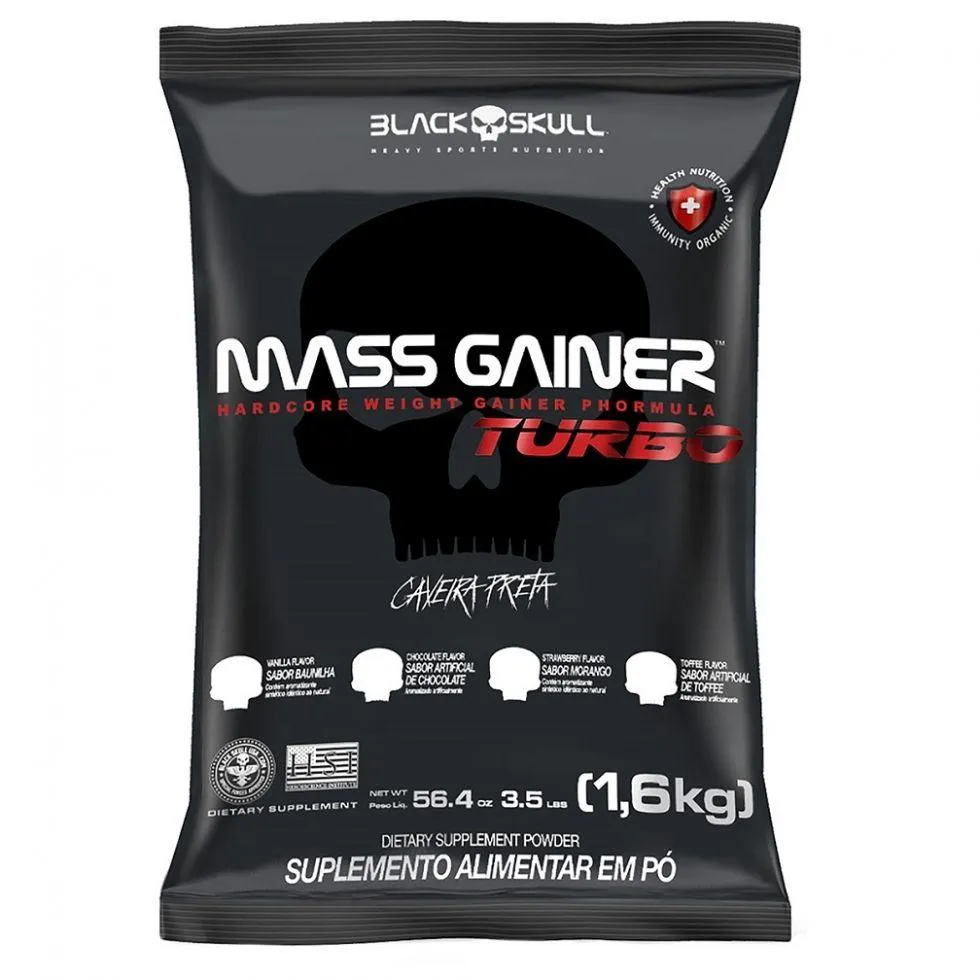 MASS GAINER TURBO REFIL (1,6KG) - SABOR: CHOCOLATE