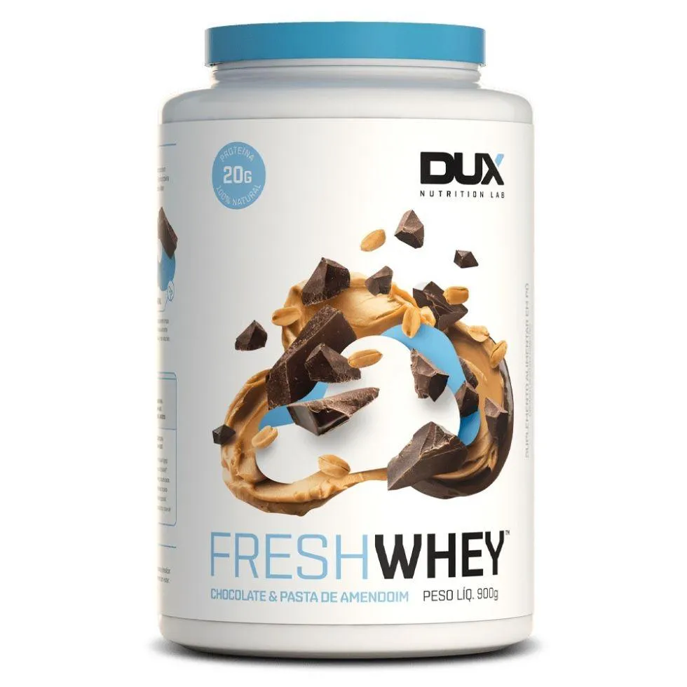 FRESH WHEY (900G) - SABOR: CHOCOLATE E PASTA DE AMENDOIM