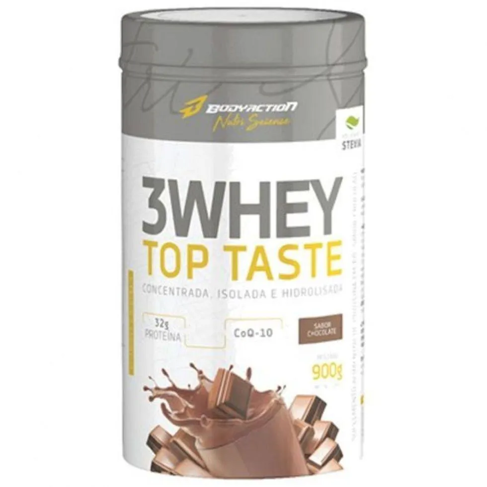 3 WHEY TOP TASTE (900G) - SABOR: CHOCOLATE