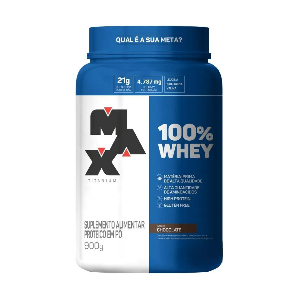 100% WHEY (900G) - SABOR: CHOCOLATE