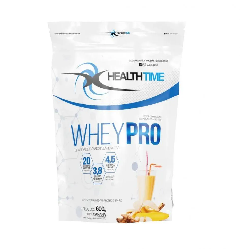 WHEY PRO REFIL (600G) - SABOR: BANANA C/ CANELA