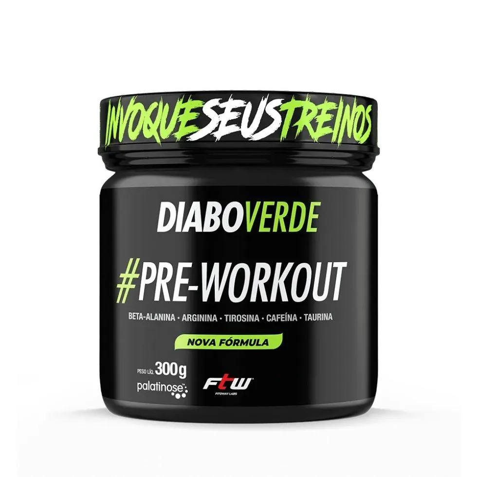 DIABO VERDE PRE-WORKOUT (300G) - SABOR: CEREJA ICE