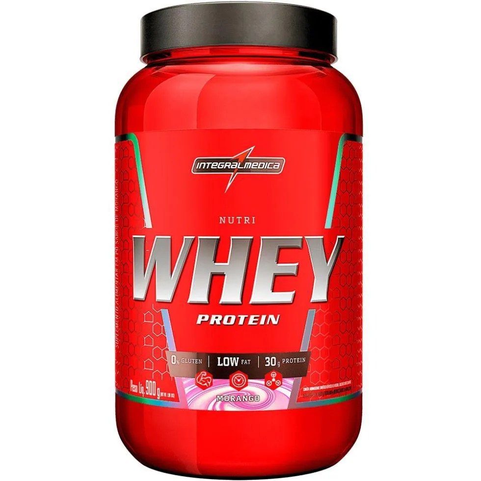 NUTRI WHEY PROTEIN POTE (907G) - SABOR: MORANGO.