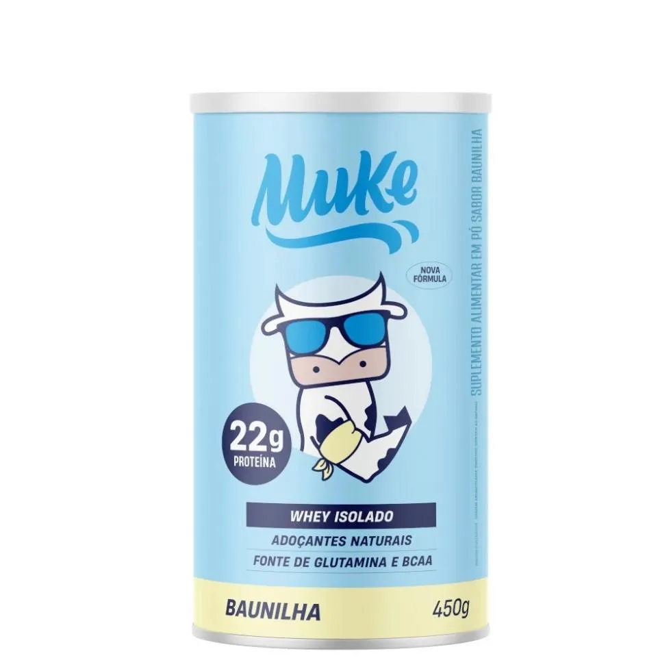 MUKE WHEY ISOLADO (450G) - SABOR: BAUNILHA