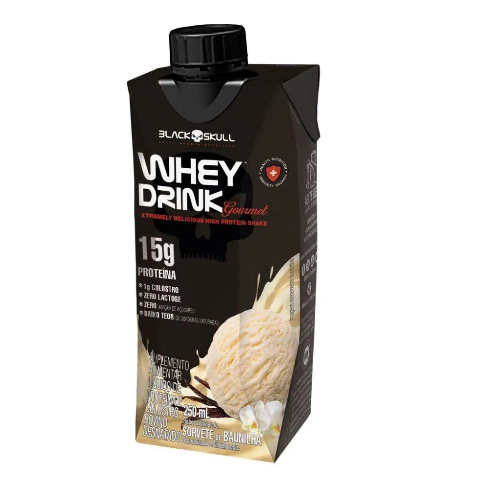 WHEY DRINK GOURMET (250ML) - SABOR: SORVETE DE BAUNILHA