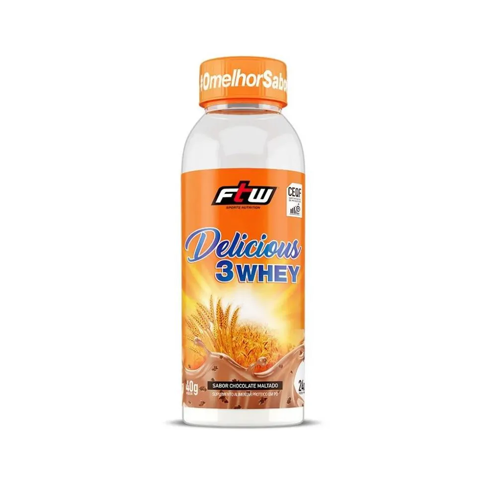 DELICIOUS 3WHEY (40G) - SABOR: CHOCOLATE MALTADO