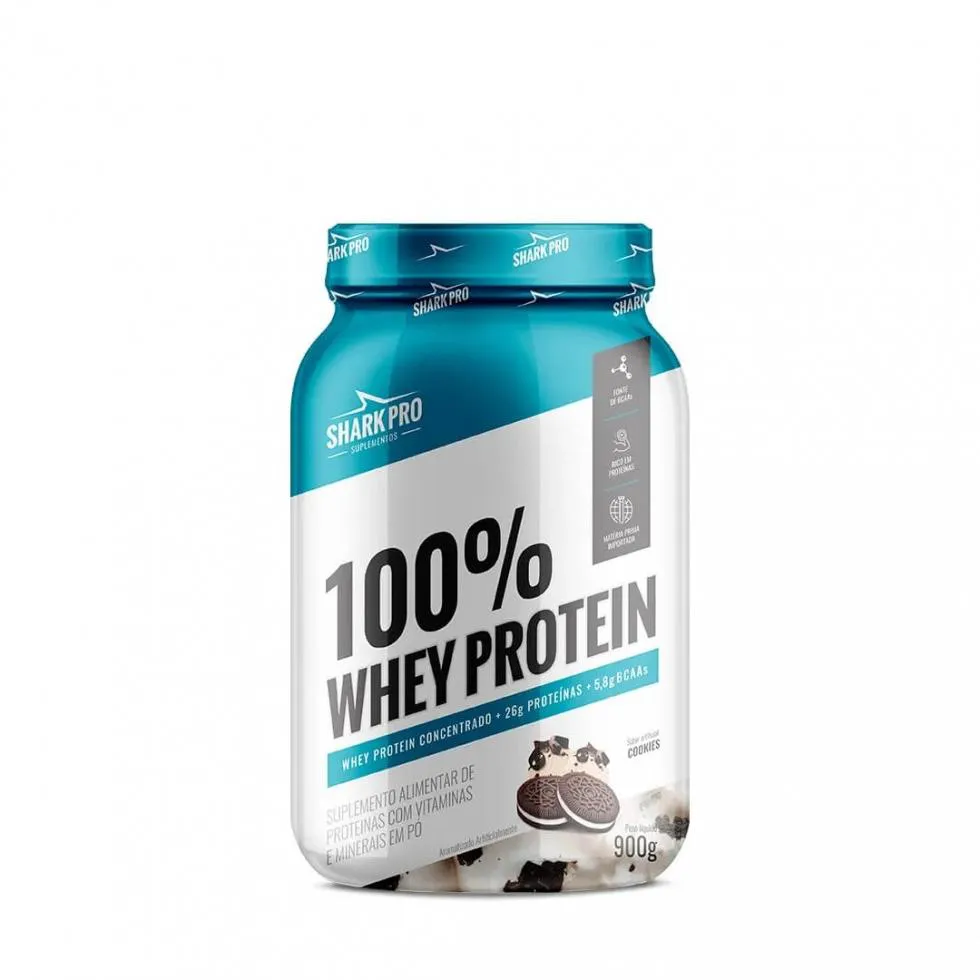 100% WHEY PROTEIN (900G) - SABOR: COOKIES