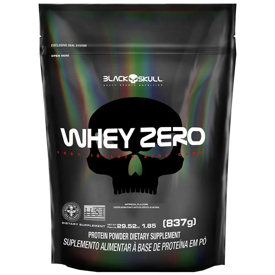 WHEY ZERO REFIL (837G) - SABOR: CHOCOLATE.