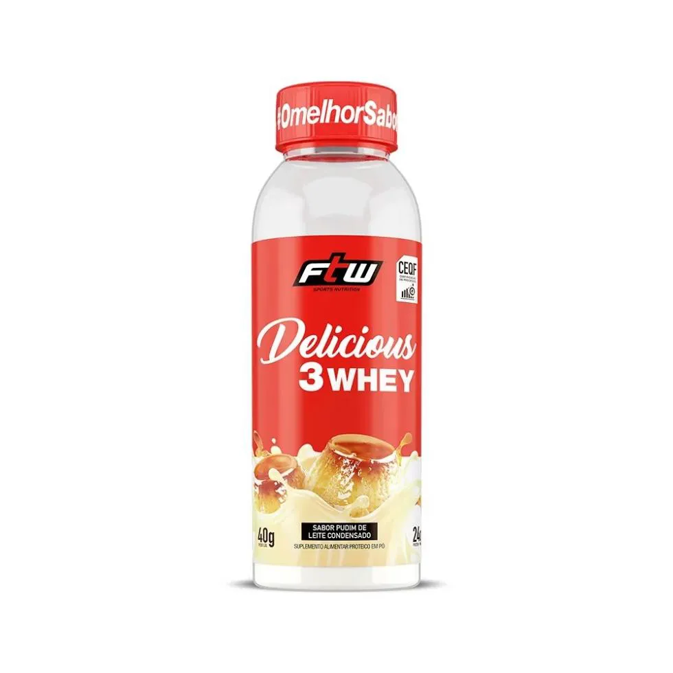DELICIOUS 3WHEY (40G) - SABOR: PUDIM DE LEITE CONDENSADO