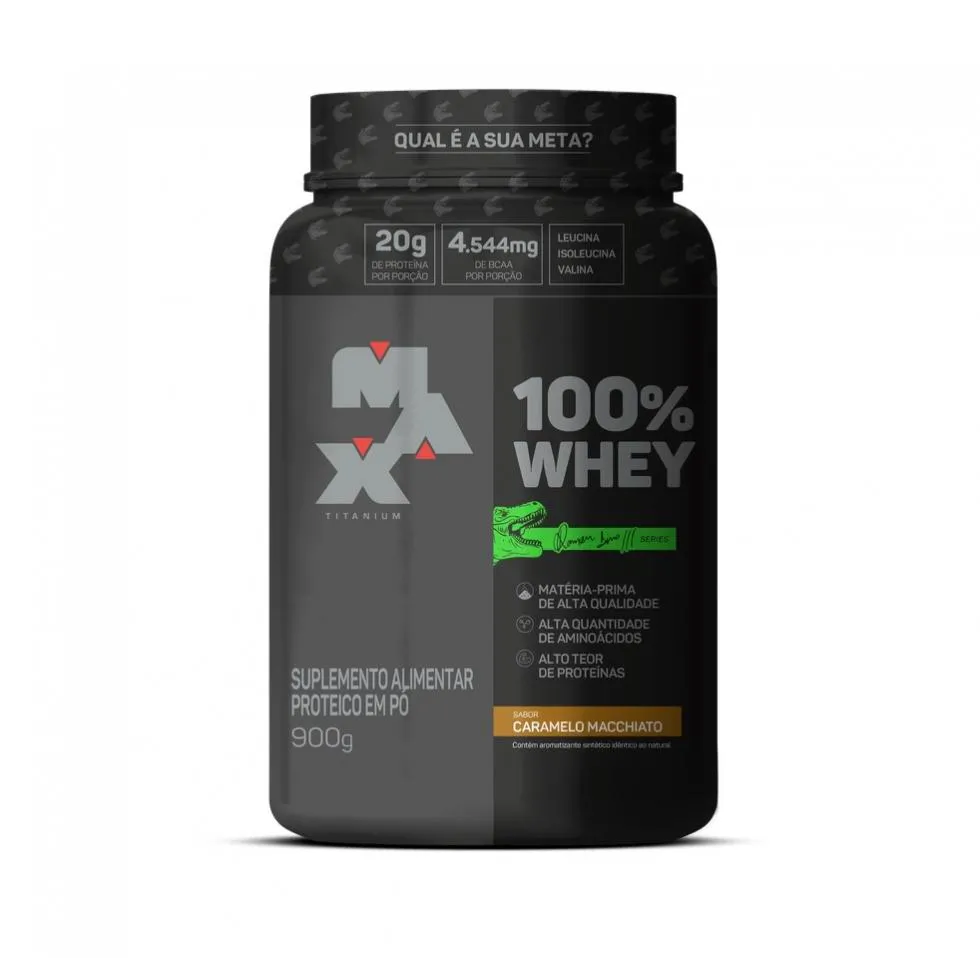 100% WHEY (900G) - SABOR: CARAMEL MACCHIATO
