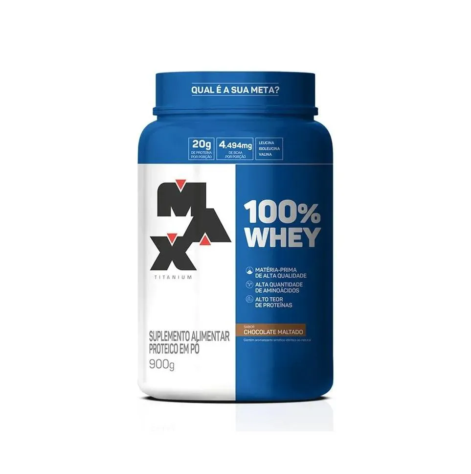 100% WHEY (900G) - SABOR: CHOCOLATE MALTADO