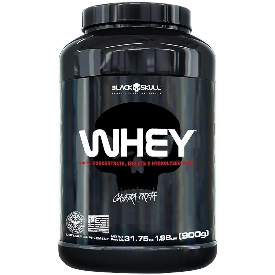 WHEY PROTEIN POTE (900G) - SABOR: MORANGO.