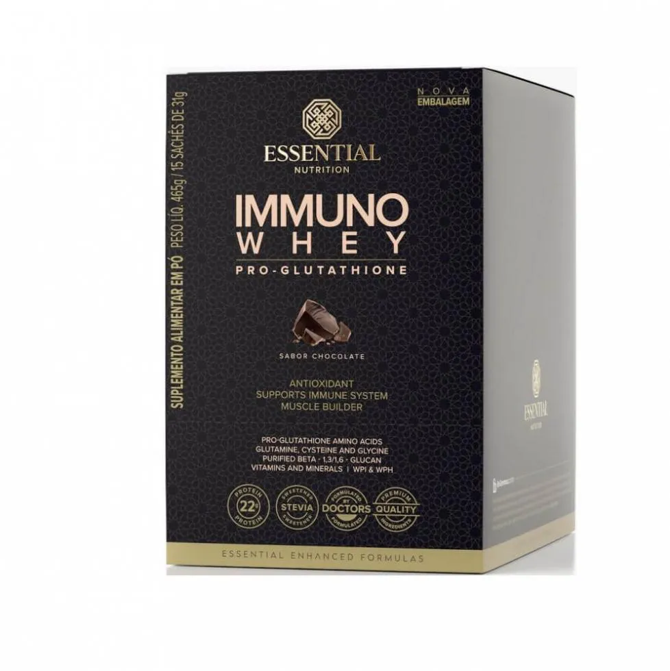 IMMUNO WHEY PRO GLUTATHIONE DISPLAY - SABOR: CHOCOLATE (15 SACHêS 31G)