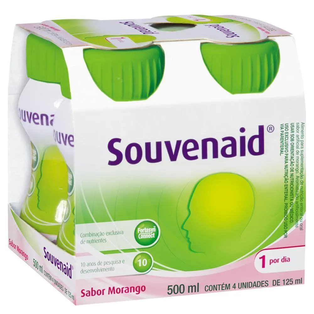 SOUVENAID C/4 MORANGO 125ML