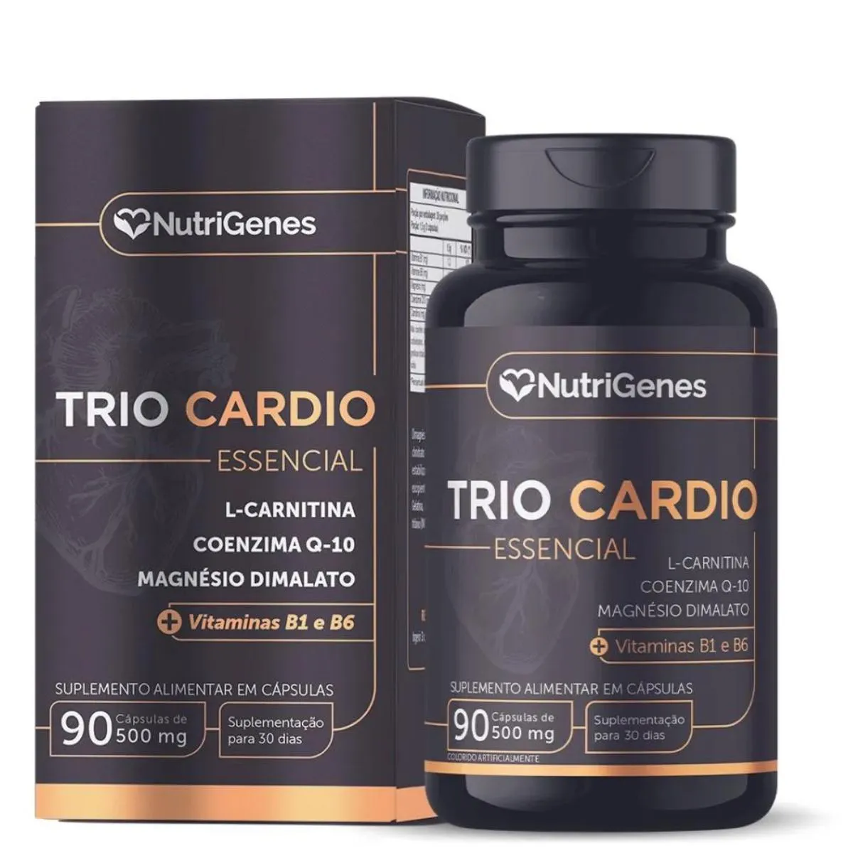 TRIO CARDIO ESSENCIAL- 90CAPS/500MG - NUTRIGENES