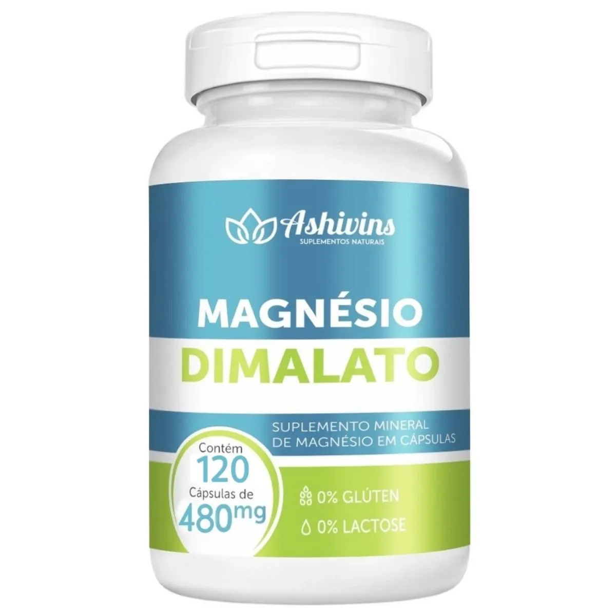KIT 3UN MAGNéSIO DIMALATO 120CáPS 480MG ASHIVINS