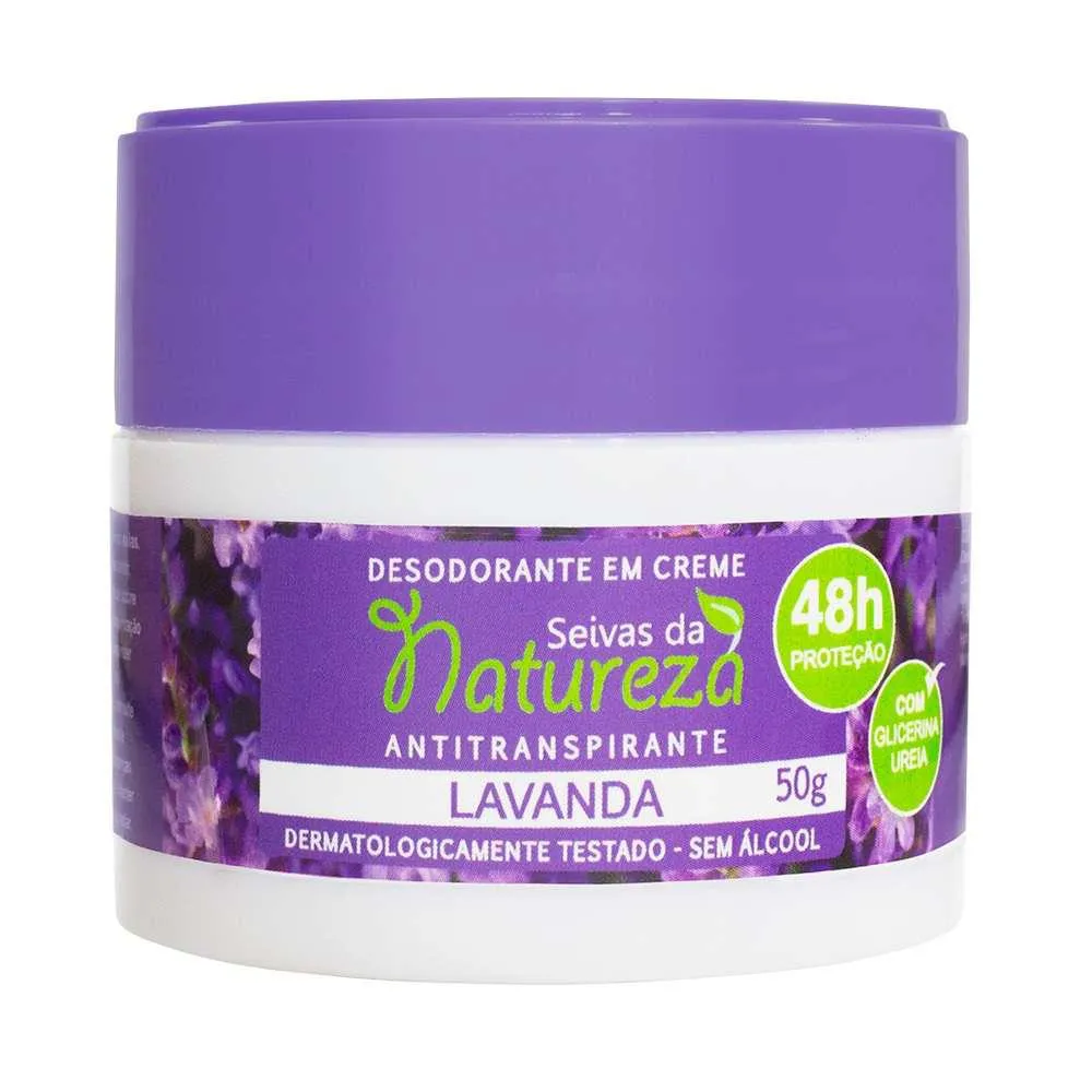 DESODORANTE CREME – SEIVAS DA NATUREZA 50G – LAVANDA
