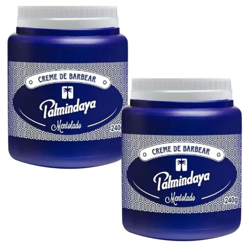 KIT 2 CREME DE BARBEAR PALMIDAYA 240G CREME BARBA