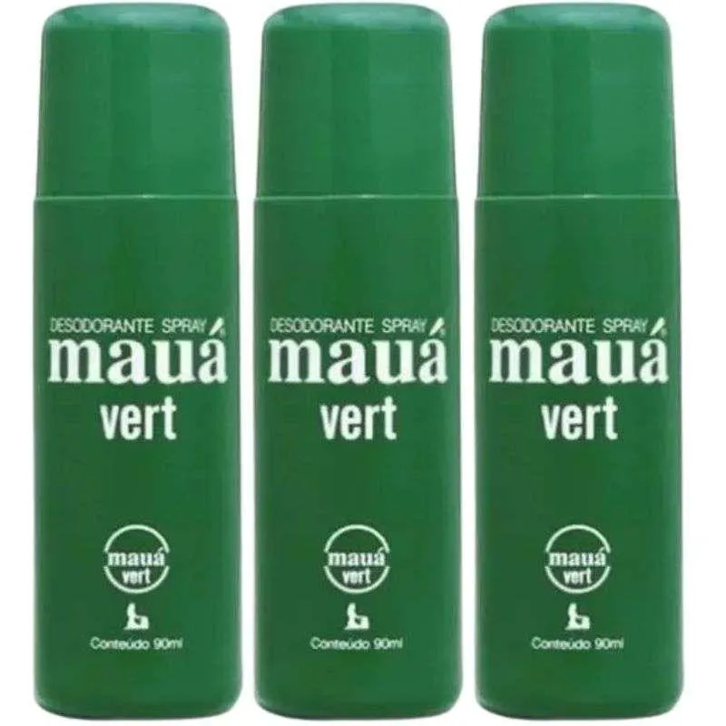 KIT 3 UNID DESODORANTE SPRAY MAUá VERT 90ML