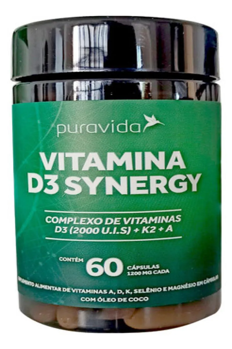 VITAMINA D3 SYNERGY 60 CáPSULAS PURAVIDA