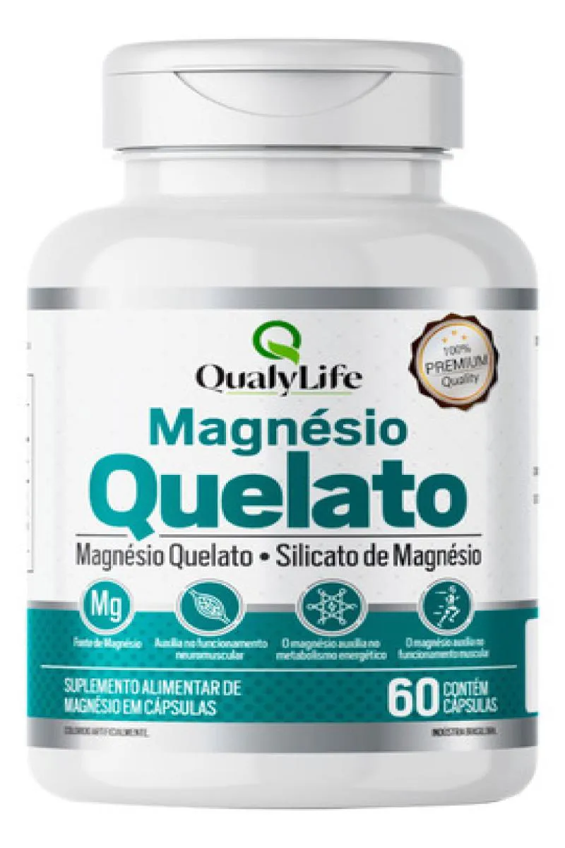 MAGNéSIO QUELATO 60 CáPSULAS QUALYLIFE