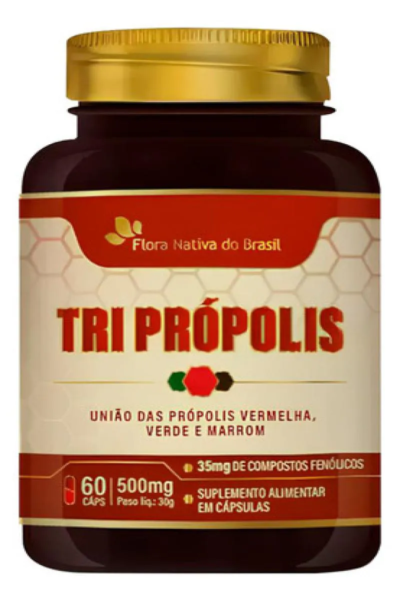 TRI PRóPOLIS 60 CáPSULAS FLORA NATIVA