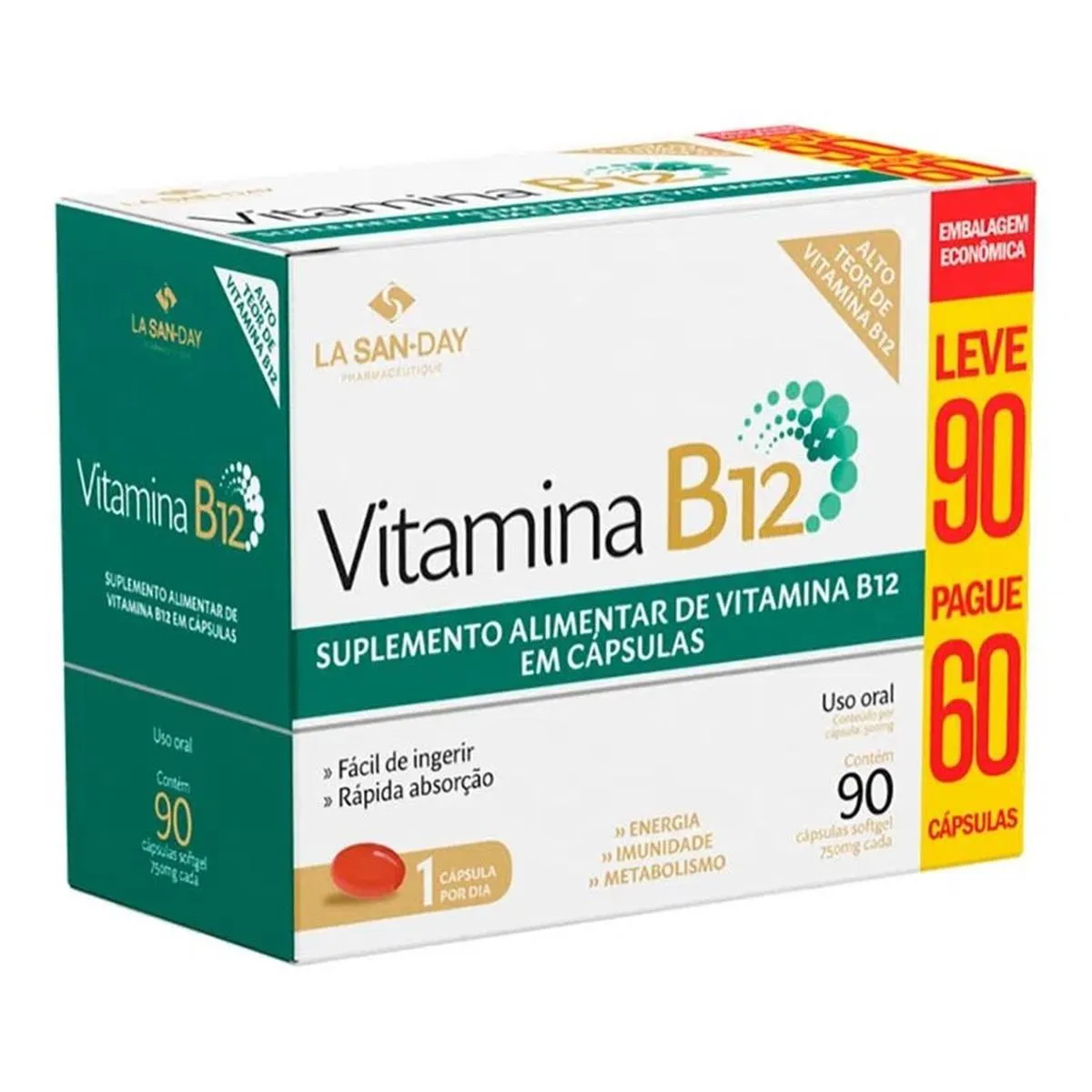 VITAMINA B12 L90P60CPS S.GEL