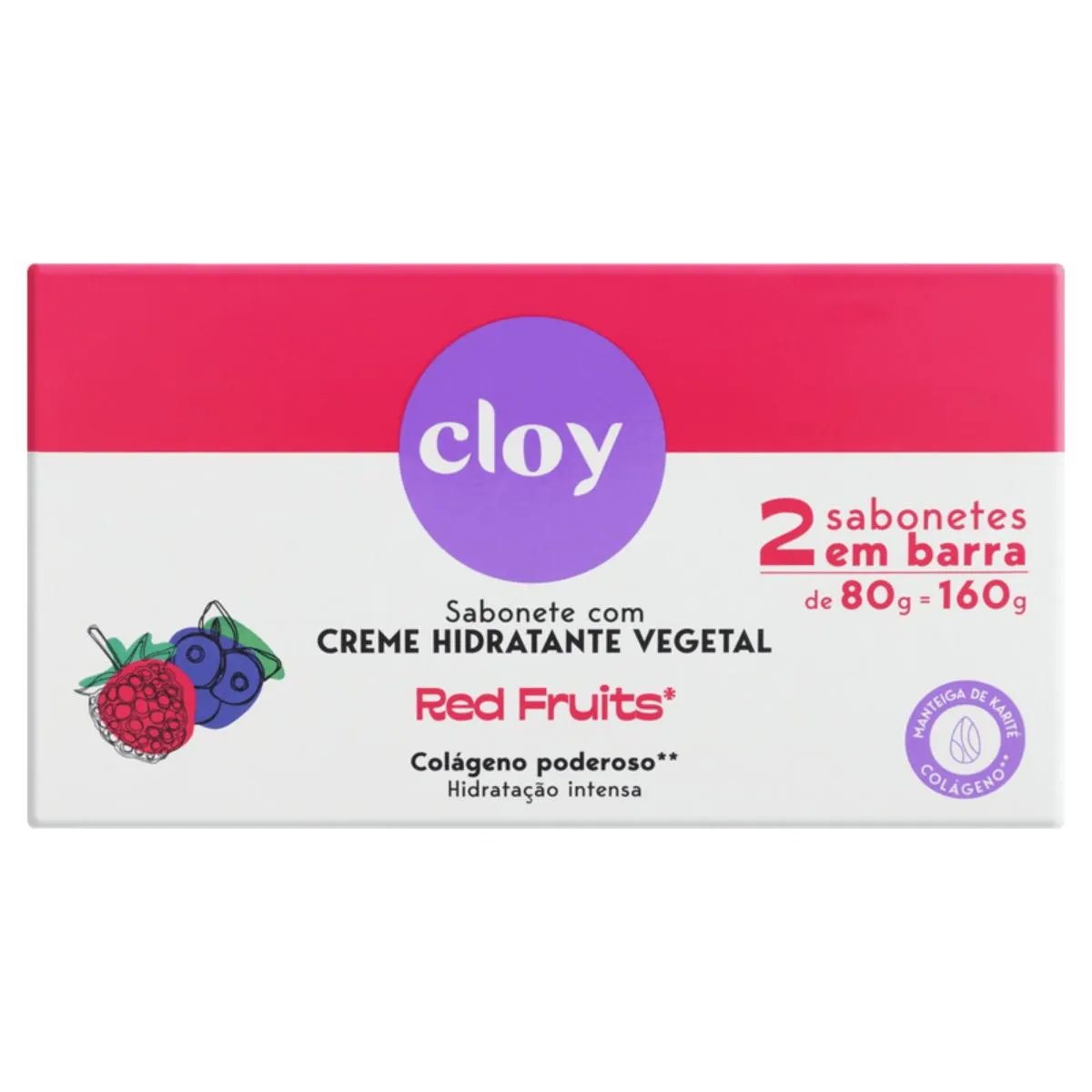 KIT SABONETE HIDRATANTE COM COLáGENO RED FRUITS - CLOY