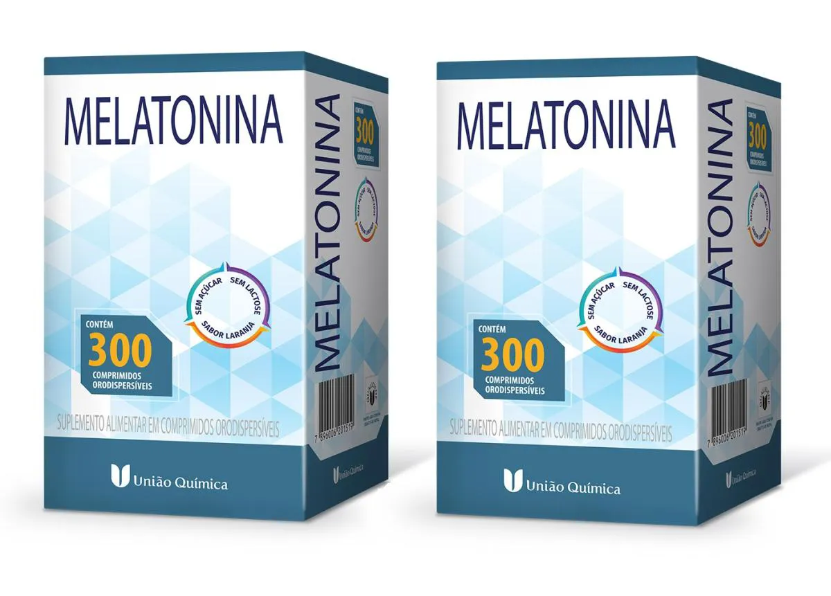 KIT 2 SUPLEMENTO ALIMENTAR MELATONINA 300 CPS- UNIãO QUIMICA