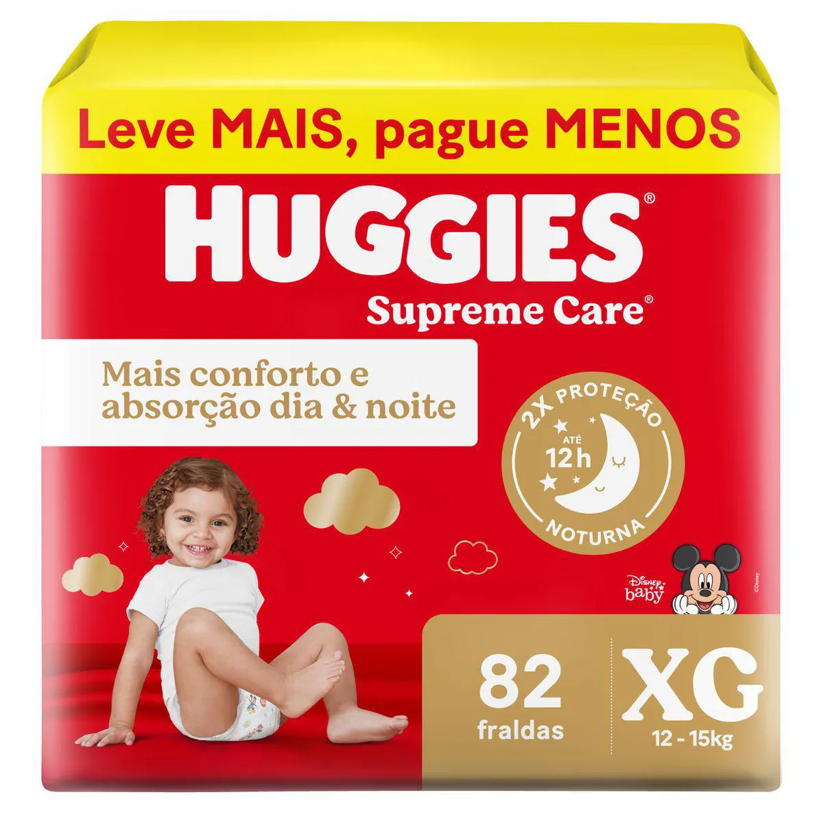 Fralda Huggies Supreme Care Max XG 82 unidades