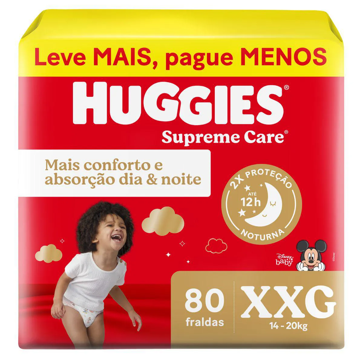 Fralda Huggies Supreme Care Max XXG 80 unidades