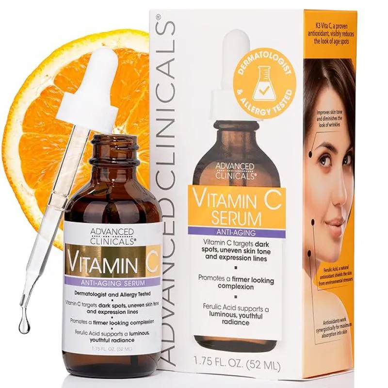 ADVANCED CLINICALS, VITAMINA C, SéRUM REJUVENESCEDOR, 52 ML (1,75 FL OZ)