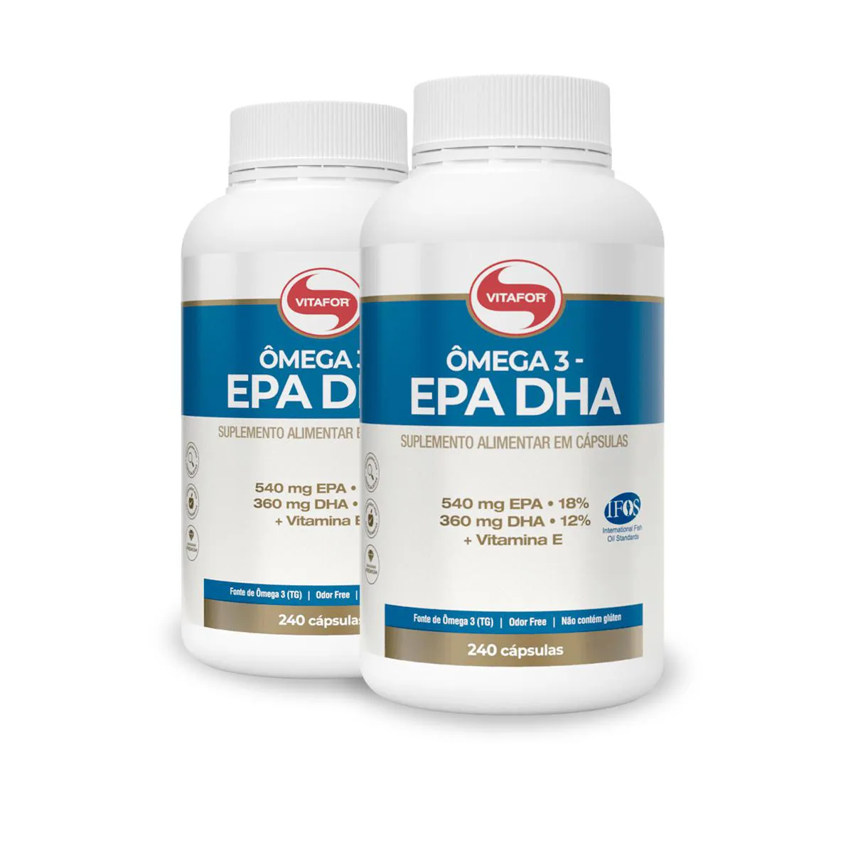 Kit 2 Ômega 3 EPA DHA Vitafor 240 Cápsulas