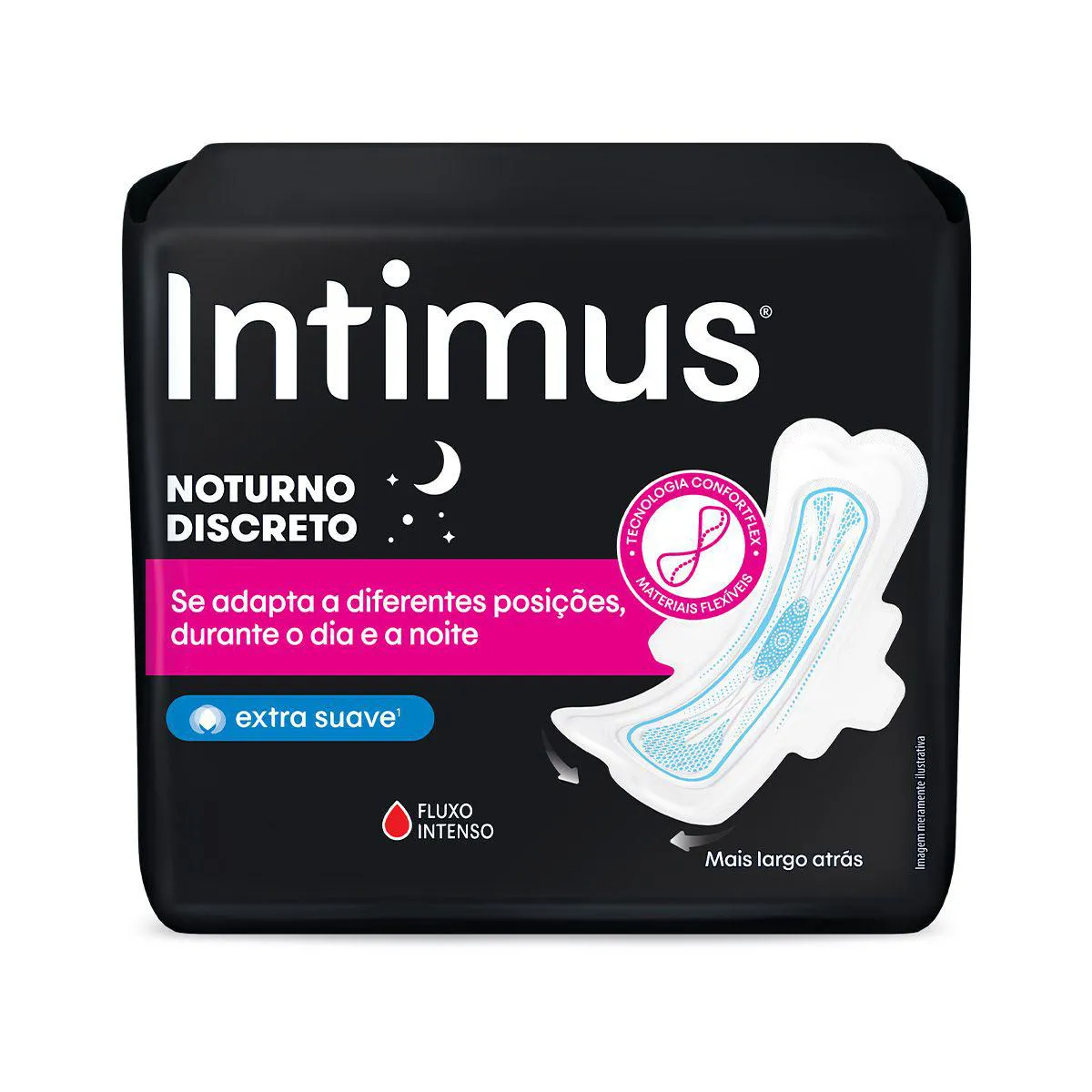 Absorvente Intimus Dia e Noite Ultrafino Cobertura Suave com Abas com ...